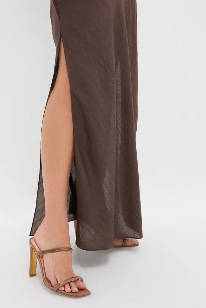 Chocolate Serine Maxi Dress