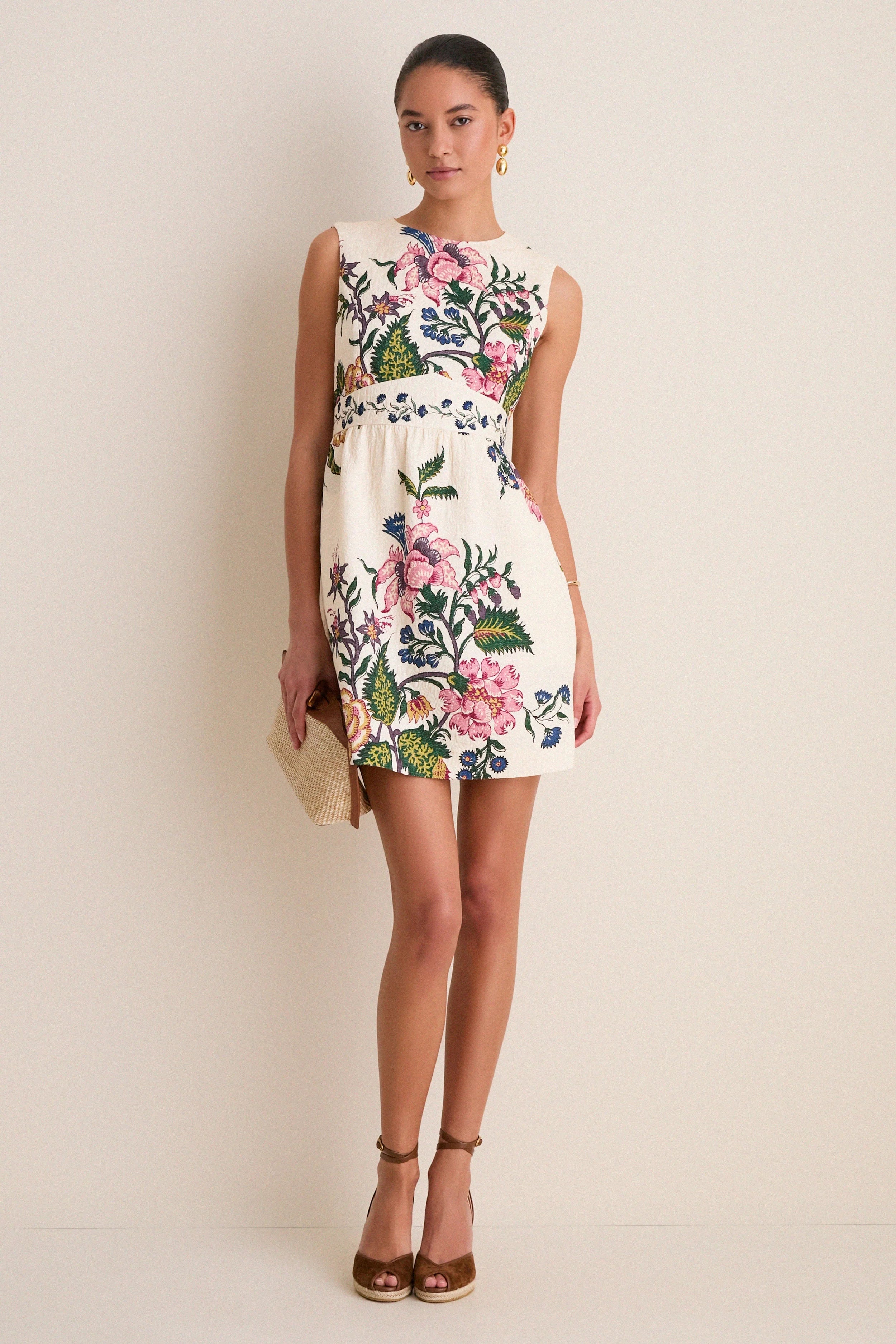 Belle Bouquet Jacquard Victorie Mini Dress