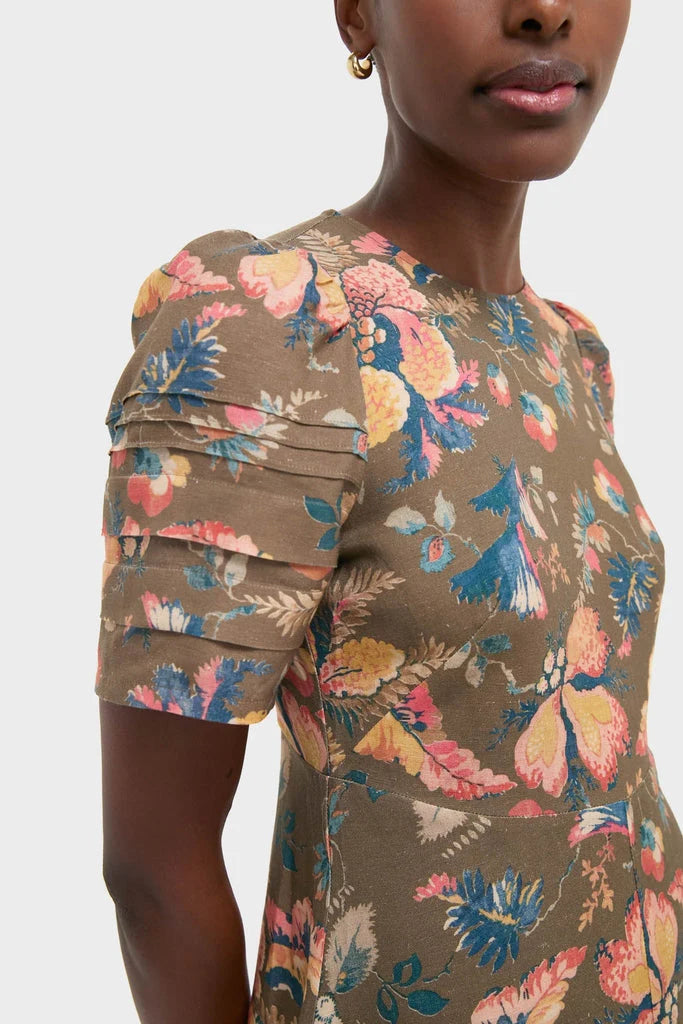 Olive Floral Casey Dress