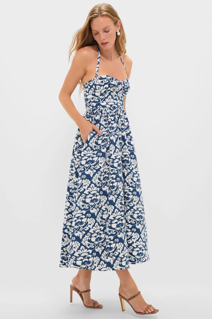 Dark Blue Johanna Midi Dress