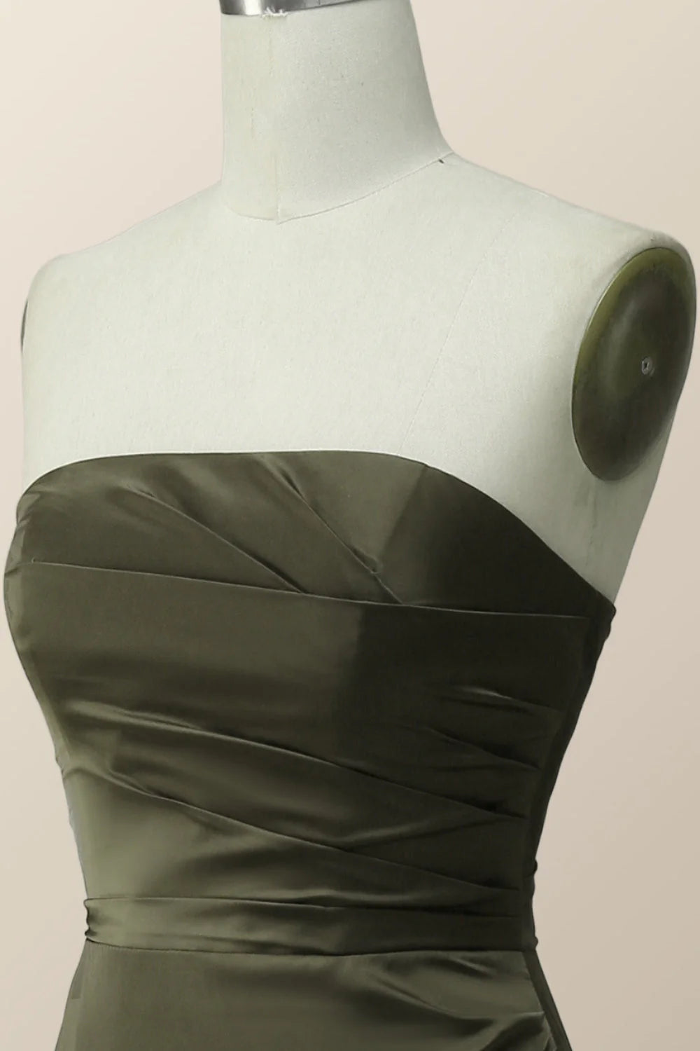 Strapless Olivia Green Mermaid Long Bridesmaid Dress
