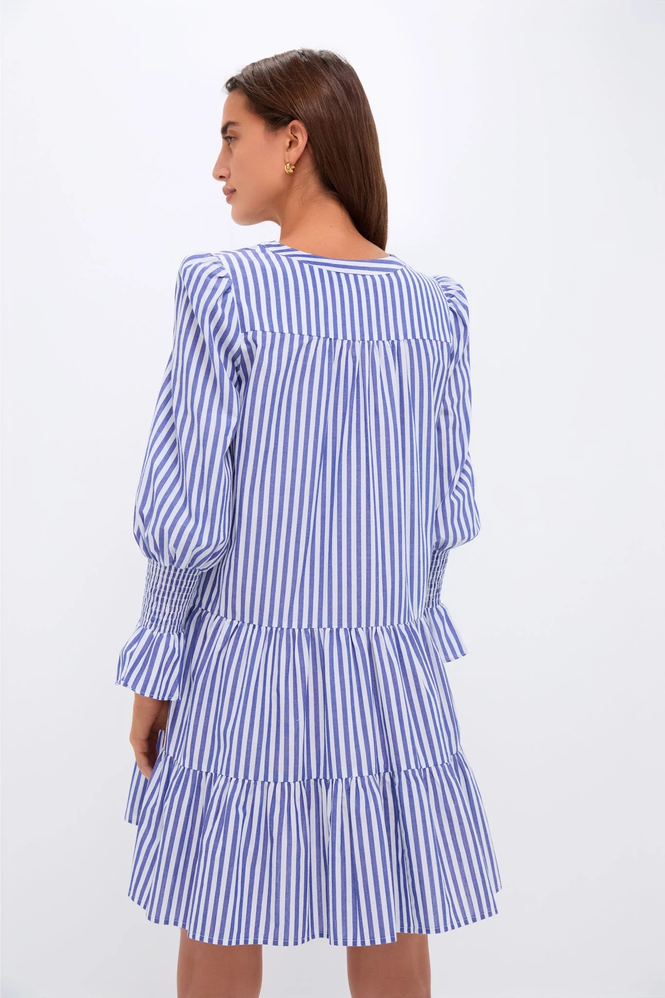 Blue and White Stripe Cotton Poplin Kenzo Dress