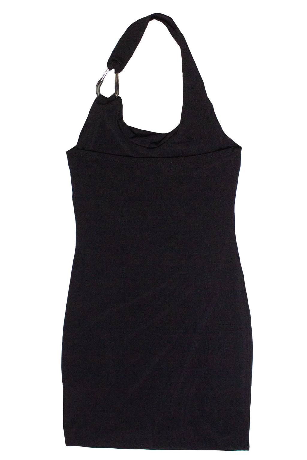 Buckle Halter Mini Dress