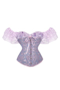 Lace Off the Shoulder Purple Corset