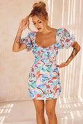 Alora Mini Dress - Rust Multi
