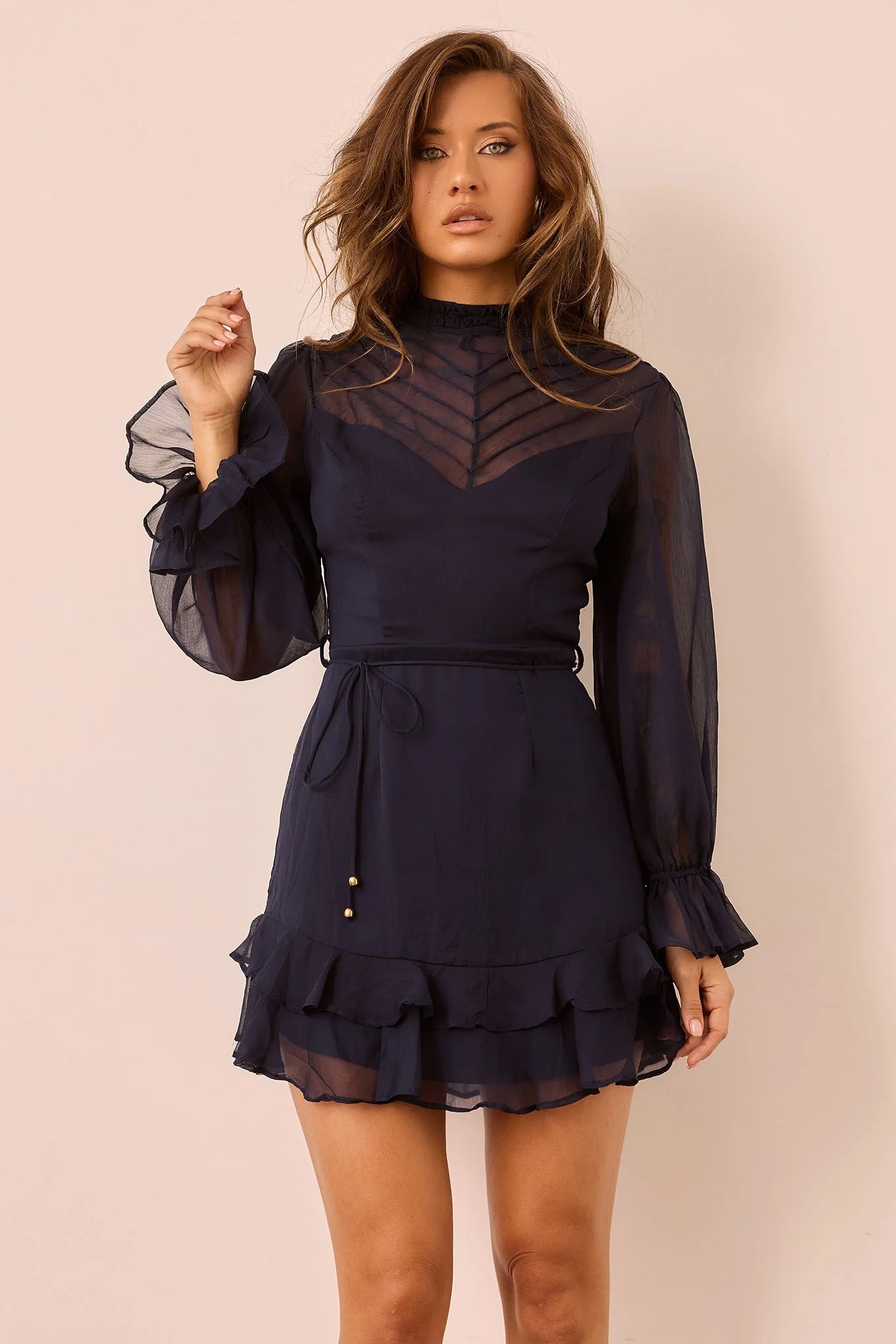 Look Into The Sun Mini Dress - Navy