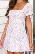 Danyal Purple Floral Mini Dress