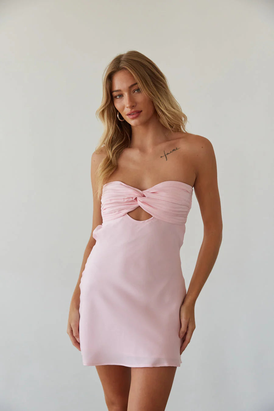 Kiara Keyhole Open Back Mini Dress