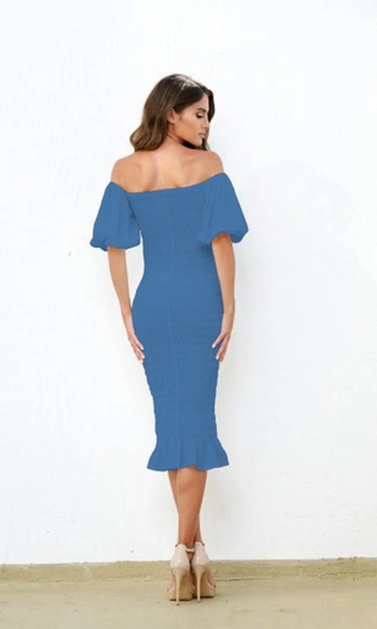 Skyla by Velvi Midi Wedding Guest Dress