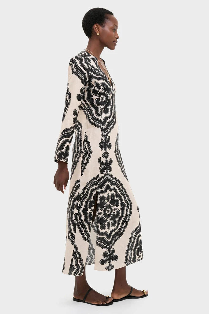 Niku Cream Theodora Column Dress