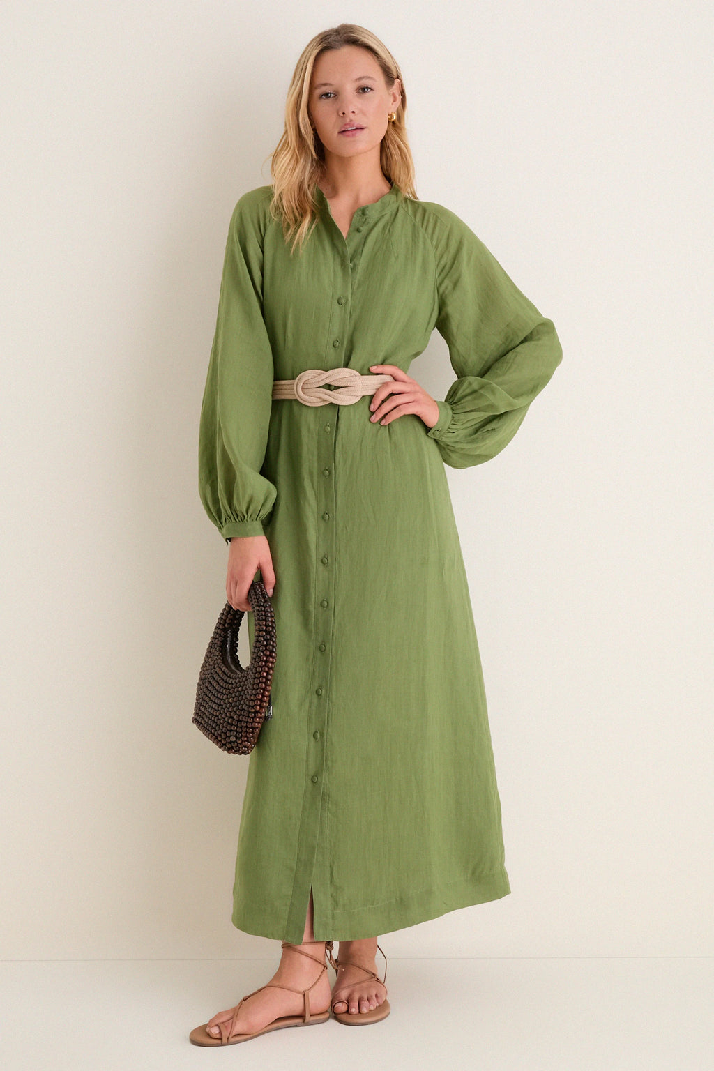 Cedar Green Button Down Granier Dress