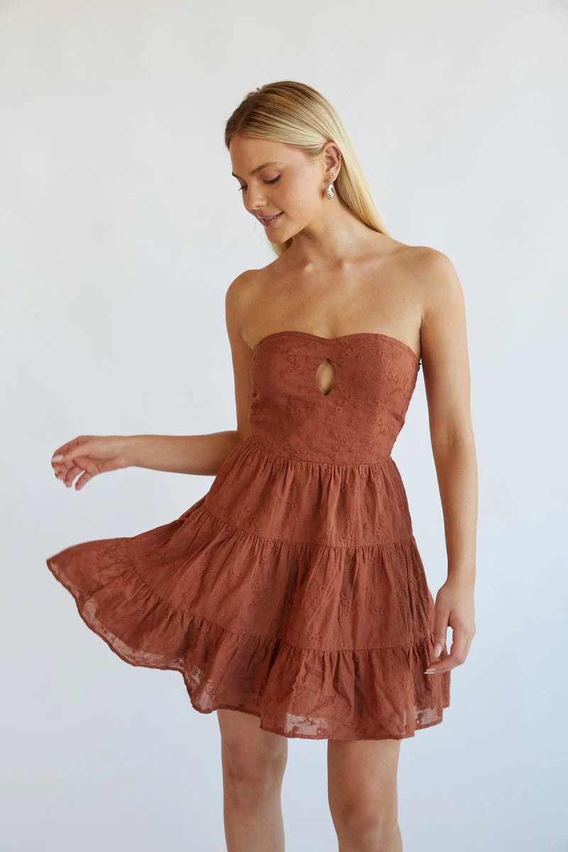 Blythe Embroidered Mini Dress