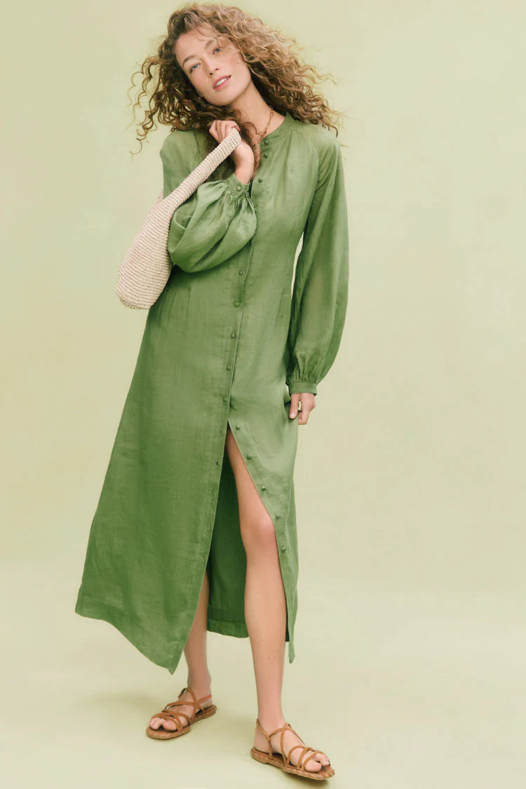 Cedar Green Button Down Granier Dress
