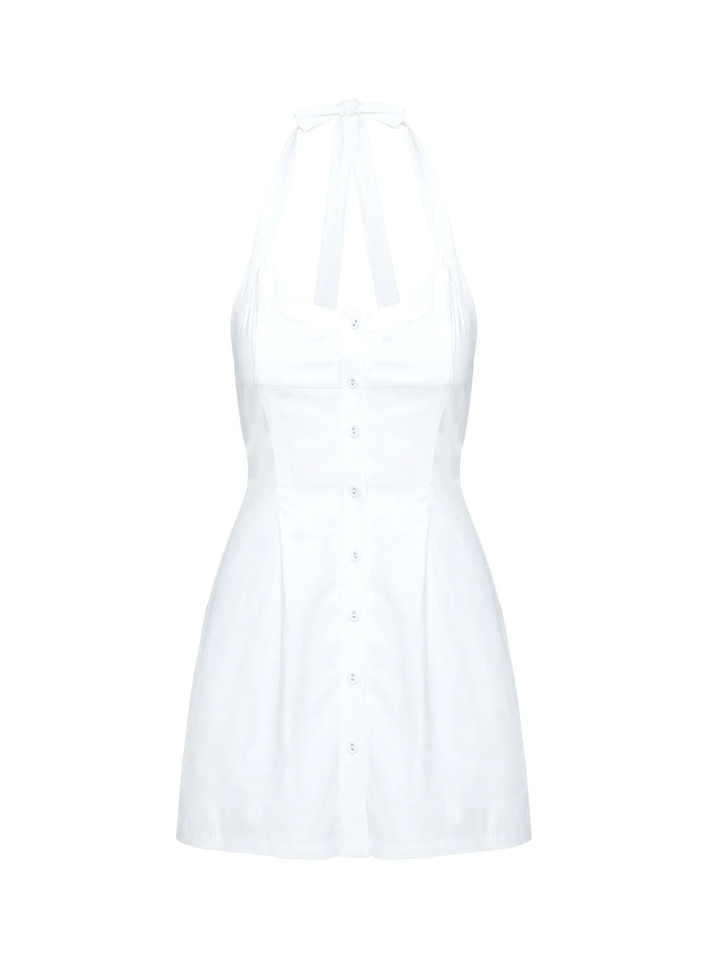 Mallorie Halter Mini Dress White