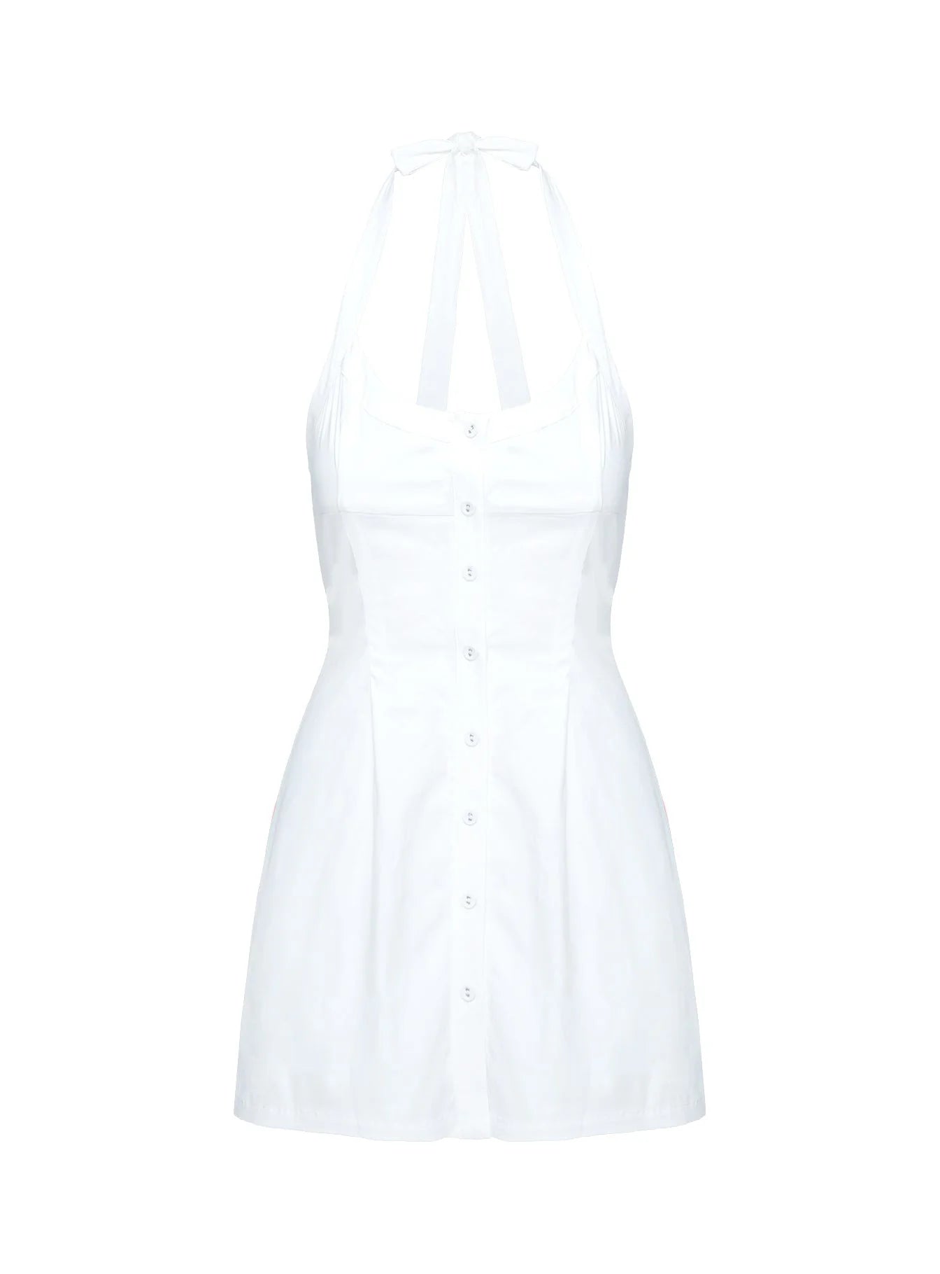 Mallorie Halter Mini Dress White