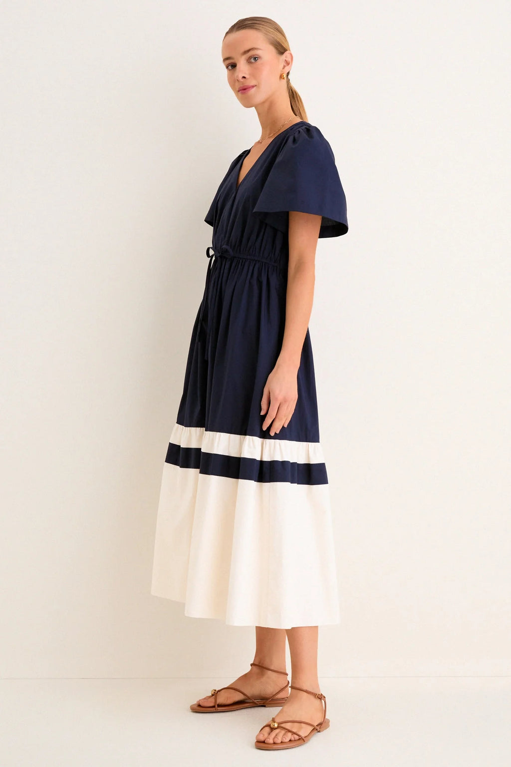 Navy and Cream Mitchell Dress