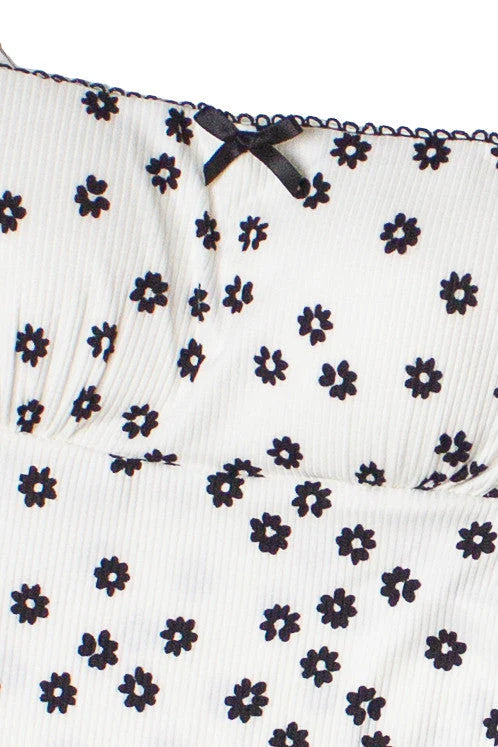 Floral Print Drop Waist Dress