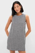 Black and White Gingham Mini Dress
