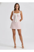 PRE-ORDER Only! (ETA May 15th) Betty Bow A-Line Mini Dress - Pink