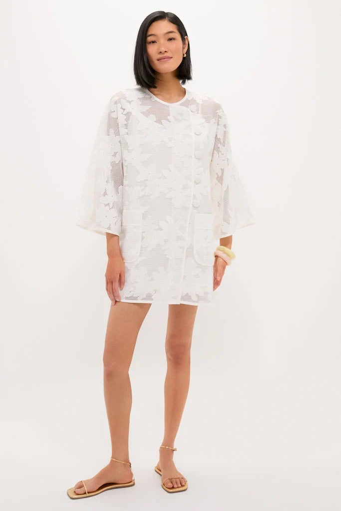 White Floral Lace Sidney Coverup
