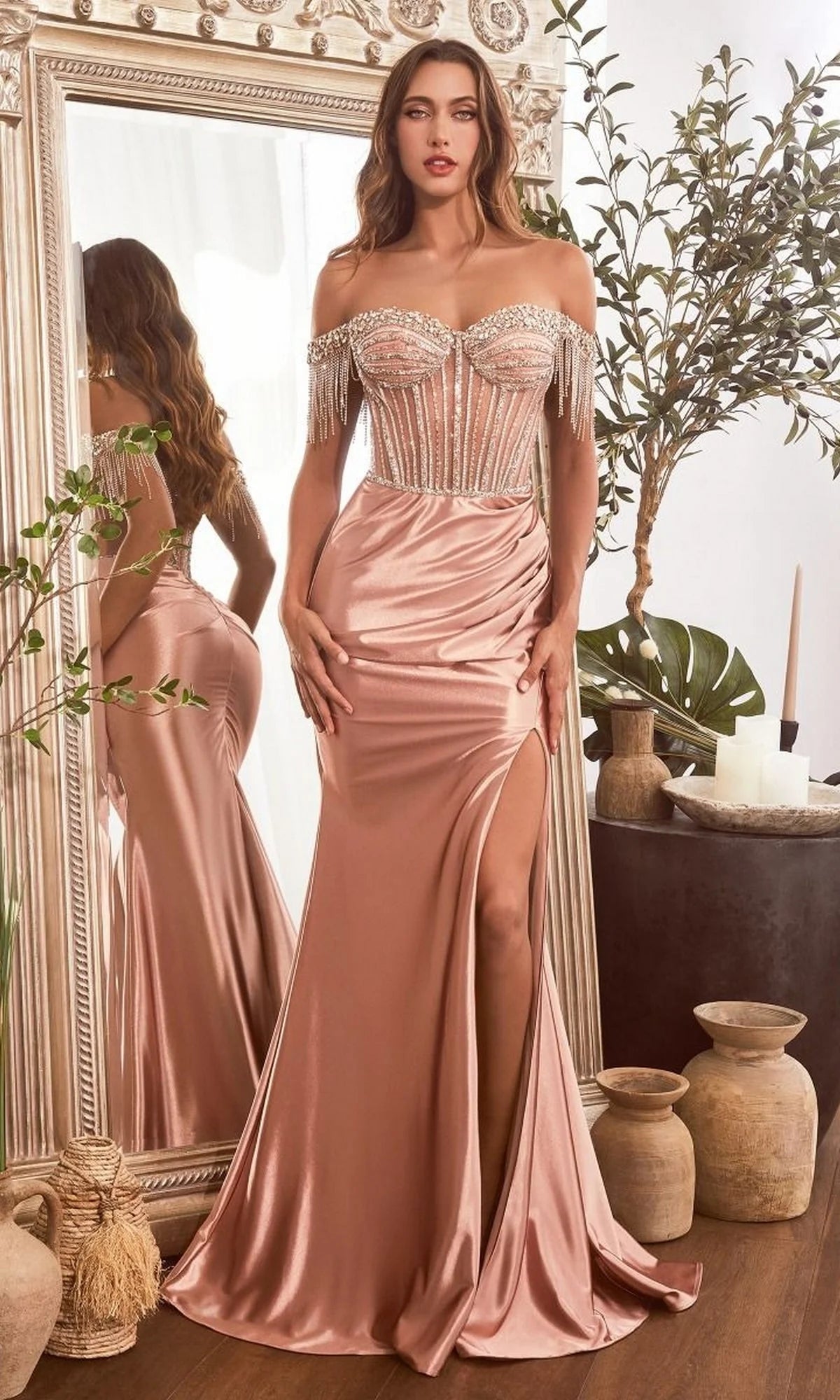 Formal Long Dress CD821 By Ladivine
