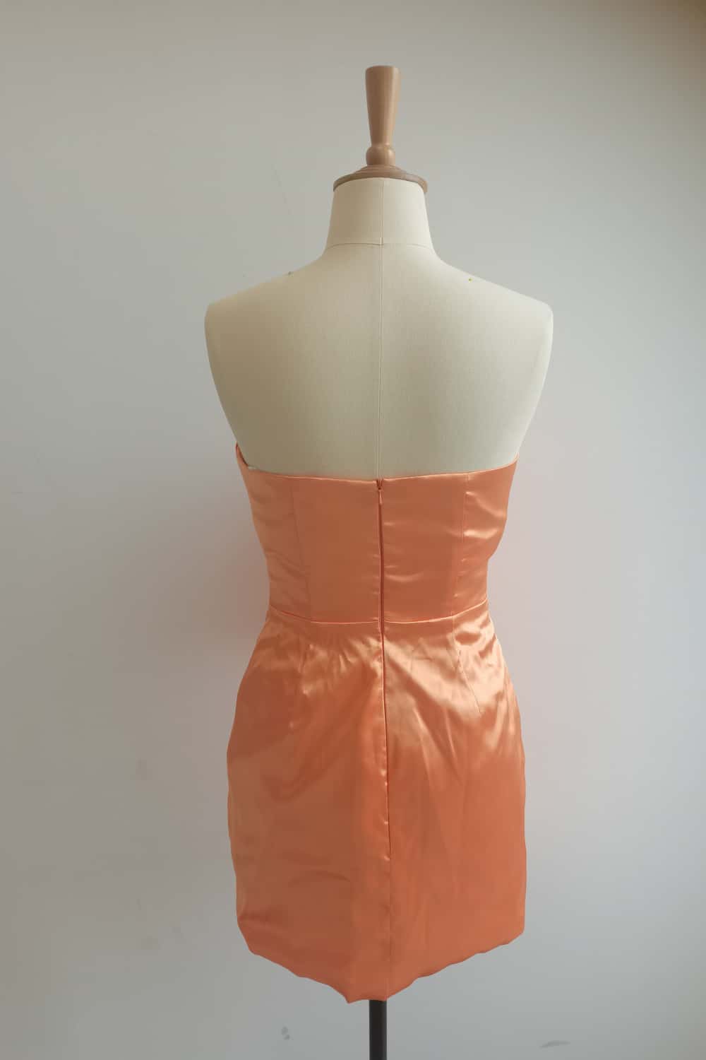 Strapless Red Tie Front Short Dress