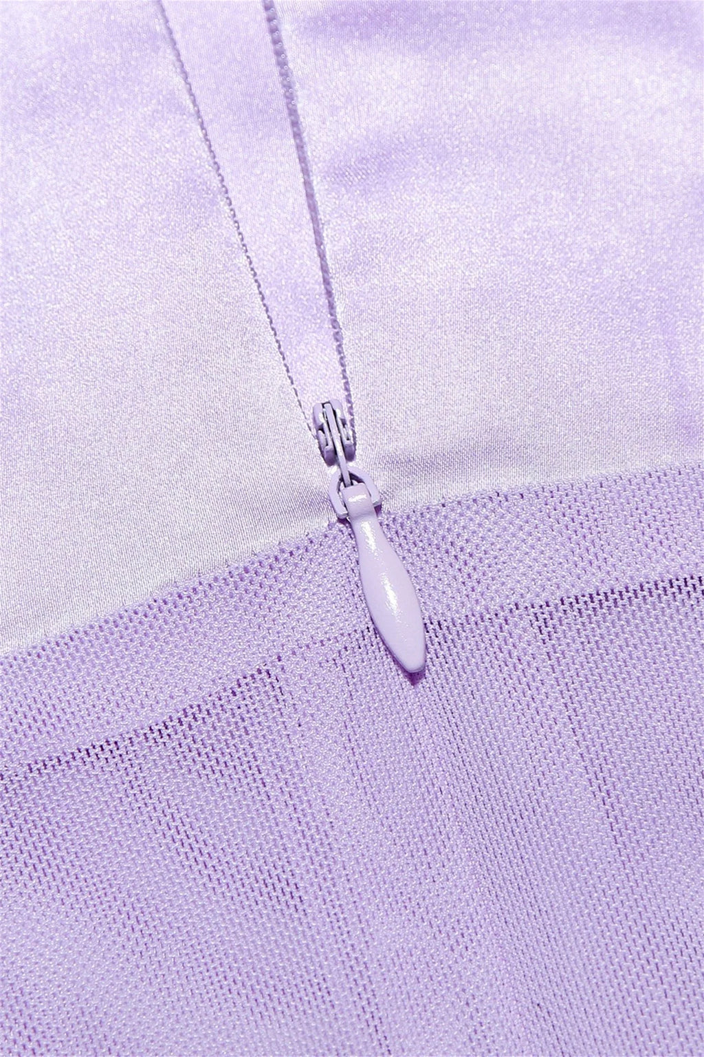 V-neck Lilac Mermaid Long Dress with Slit