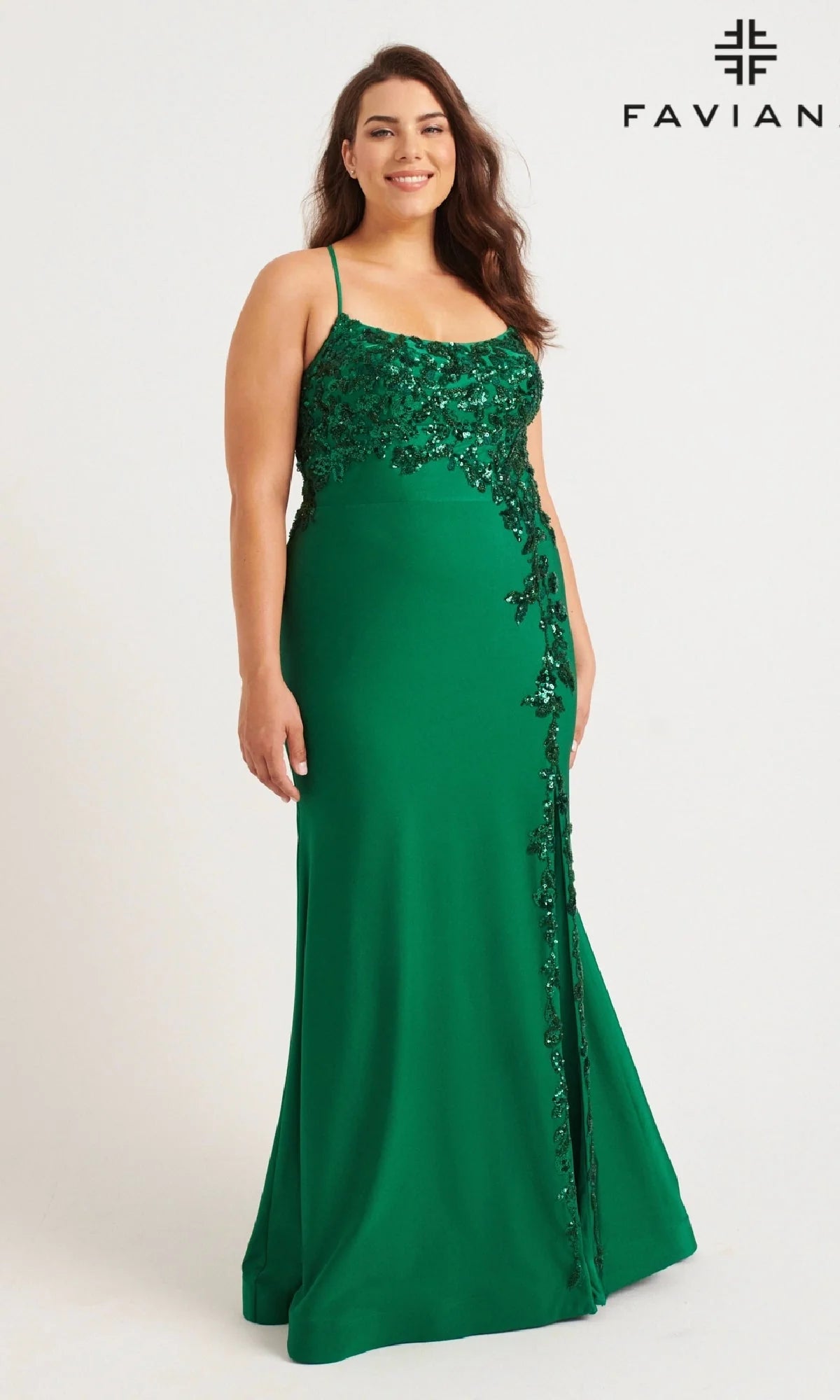 Faviana Long Plus-Size Formal Dress 9570
