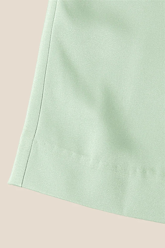 Strapless Sage Ruched Long Dress with Slit