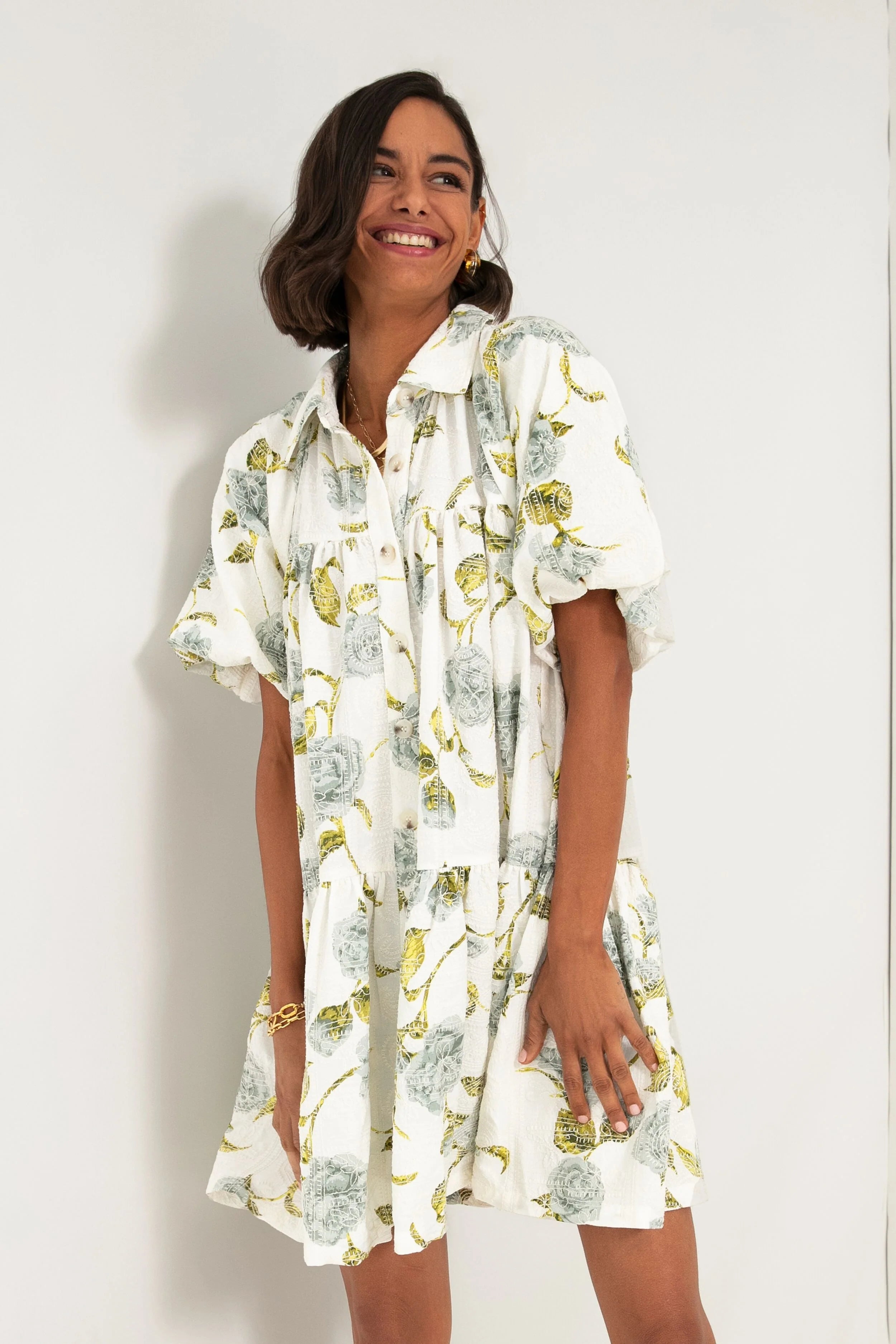 Sage Blue Jayla Shirt Dress