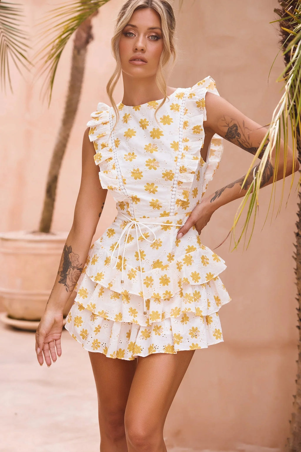 Picnic Daze Mini Dress - White