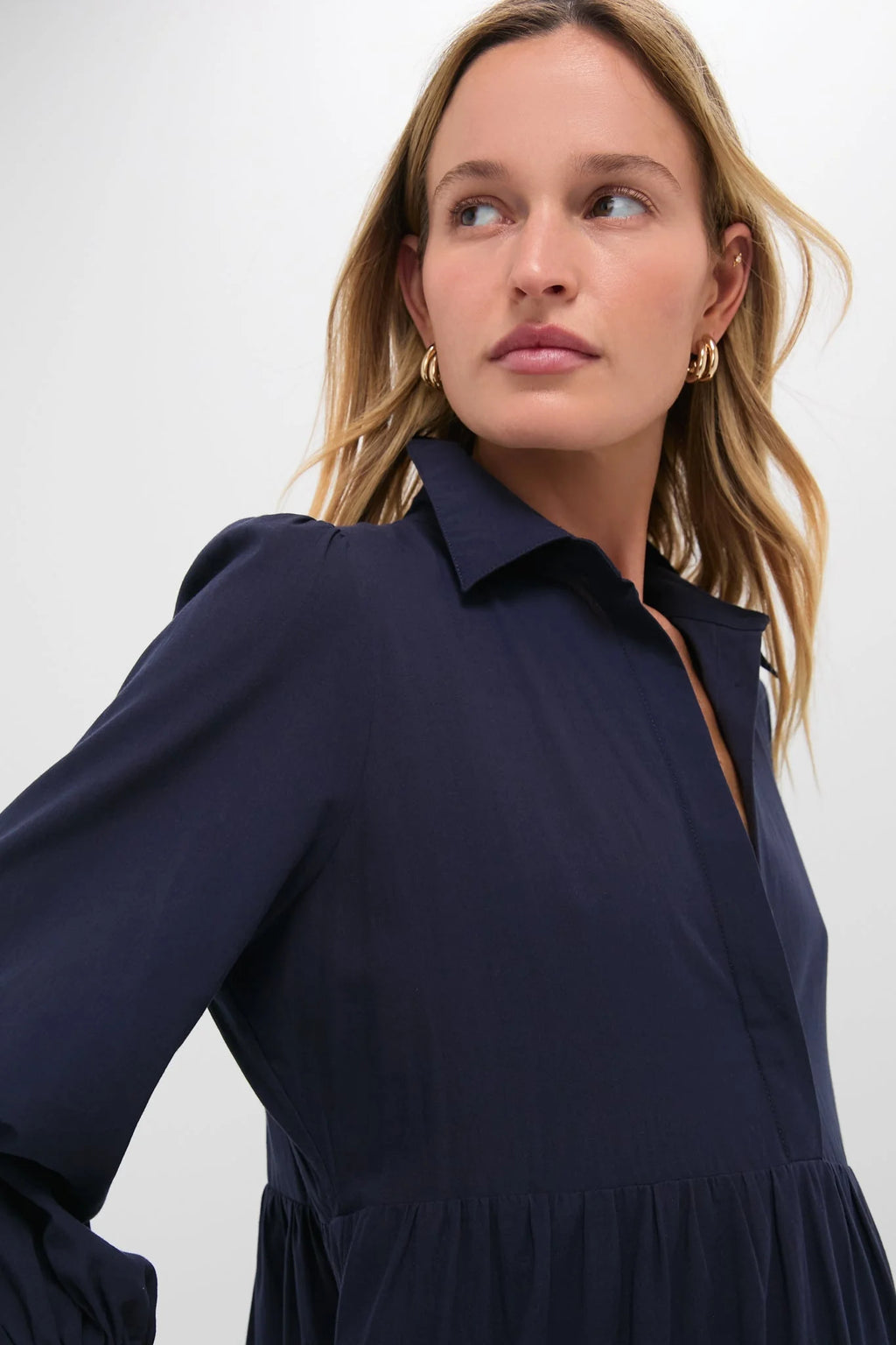 Navy Cotton Mabel Maxi Dress